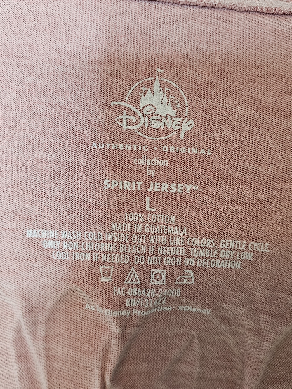 Disney Pink Long Sleeve Tee with Gold D Logo - Picture 7 of 7